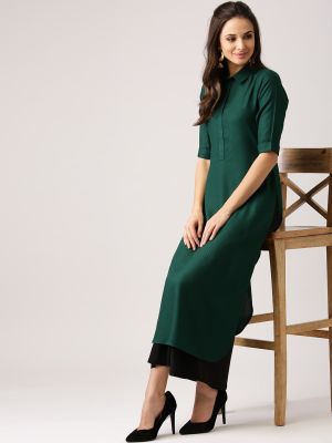 Libas Women Green Kurta