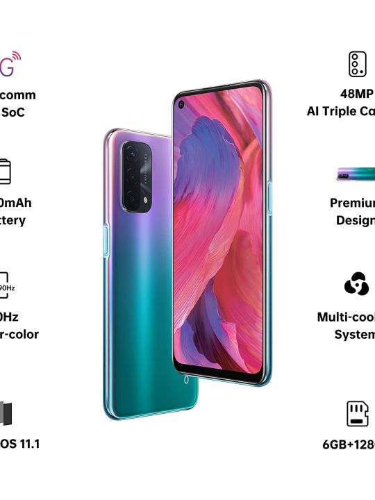 OPPO A74 5G (Fantastic Purple,6GB RAM,128GB Storage)