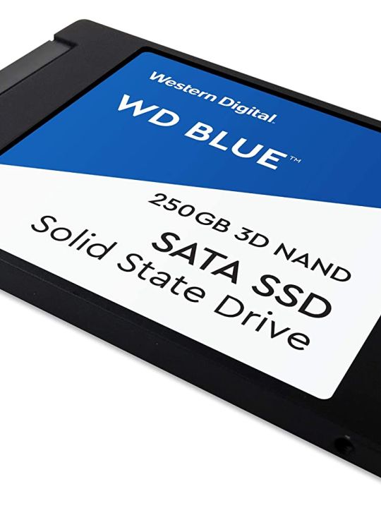 Western Digital WD Blue 6.35 cm (2.5 Inch) SATA SSD, 550MB/s R, 525MB/s W, 5 Y Warranty, 250GB