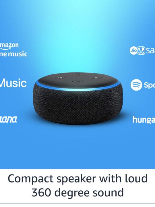 Echo Dot (3rd Gen) – New and improved smart speaker with Alexa (Black)