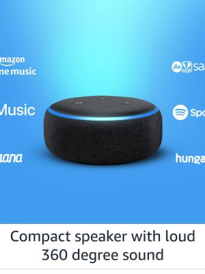 Echo Dot (3rd Gen) – New and improved smart speaker with Alexa (Black)