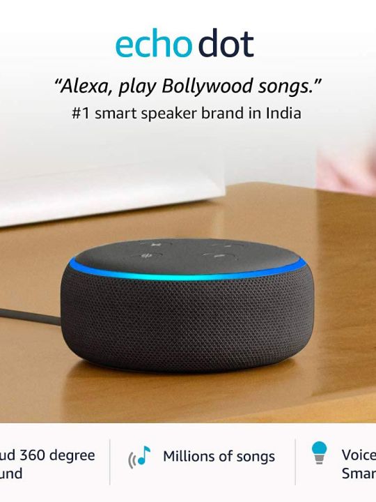 Echo Dot (3rd Gen) – New and improved smart speaker with Alexa (Black)