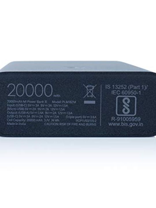 MI Power Bank 3i 20000mAh Lithium Polymer 18W Fast Power Delivery Charging