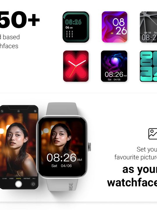 Noise Pulse Go Buzz Bluetooth Calling Smart Watch, 1.69 Clear Display, 550Nits,150+ Watch face