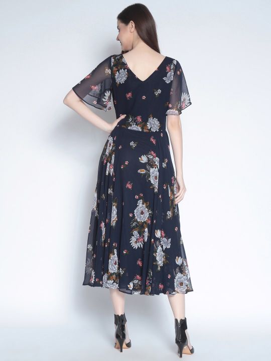 Blue Floral Printed Maxi Dress (RARE)