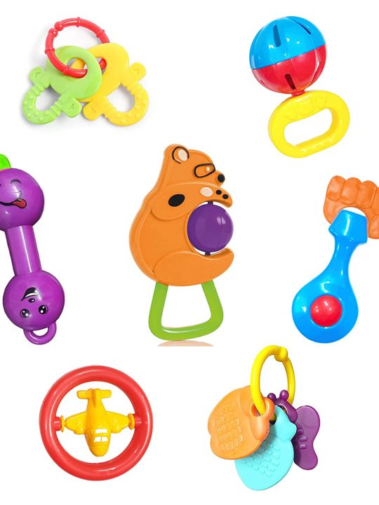 BPA-Free Non Toxic Colorful Rattles for Baby (Little Innocents)