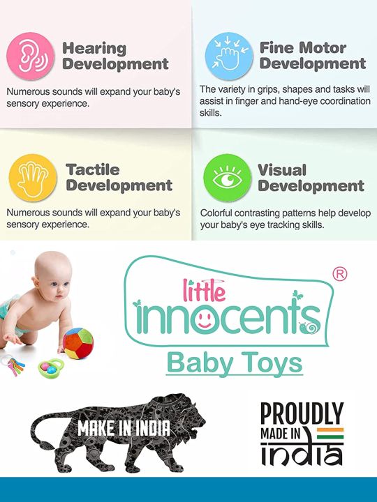 BPA-Free Non Toxic Colorful Rattles for Baby (Little Innocents)
