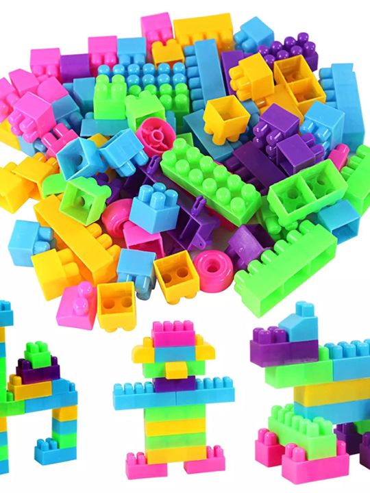 DIY Plastic Building Blocks for Kids Puzzle Games for Kids, Multicolor, 250 pieces (FunBlast)