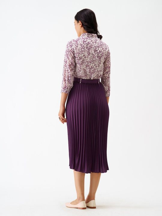 Floral Crepe Midi Dress (AASK)