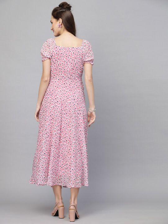 Floral Georgette Midi Dress (aayu)