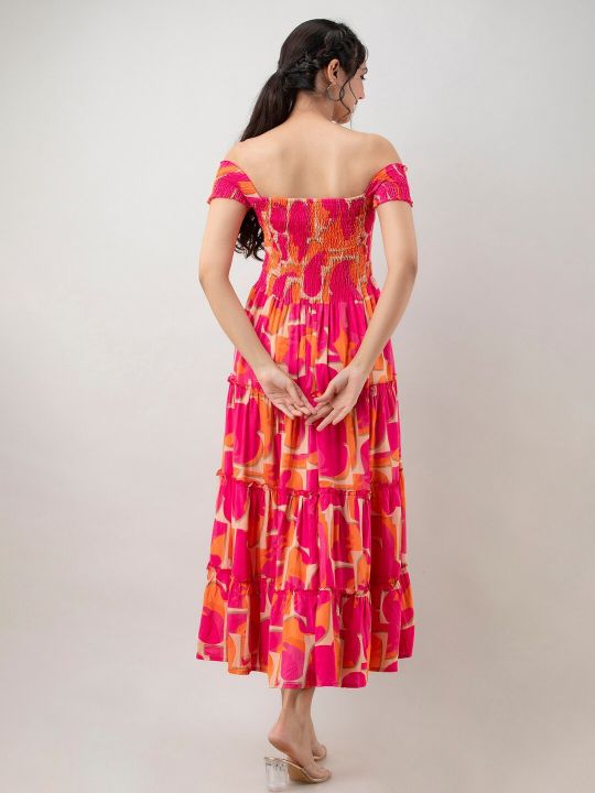 Multicoloured Floral Maxi Maxi Dress (Aawari)