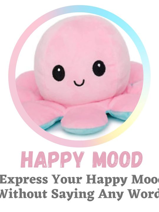 Octopus Plushie Reversible Soft Toys for Kids, 12 cm, Octopus (DIKANG)