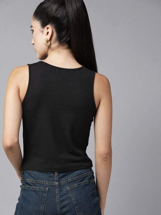 Roadster Solid Tank Crop Top