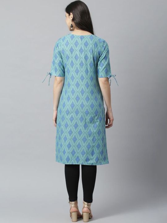 Women Ethnic Motifs Printed Flared Sleeves Indie Prints Kurta (METRO-FASHION)