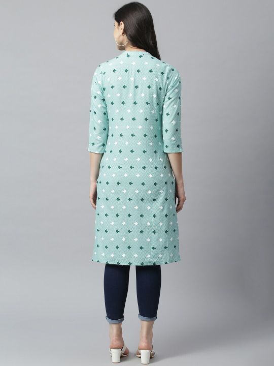 Women Floral Printed Cotton Kurta (METRO-FASHION)