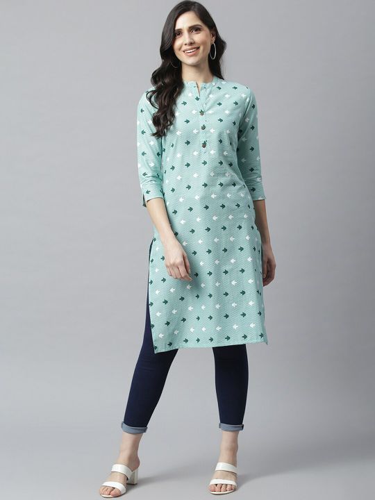 Women Floral Printed Cotton Kurta (METRO-FASHION)