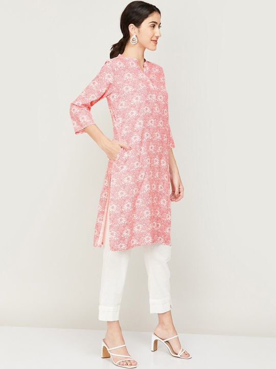 Women Floral Printed Regular Kurta (Melange by Lifestyle)