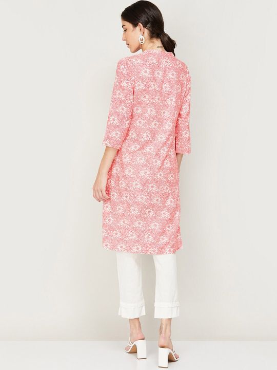 Women Floral Printed Regular Kurta (Melange by Lifestyle)