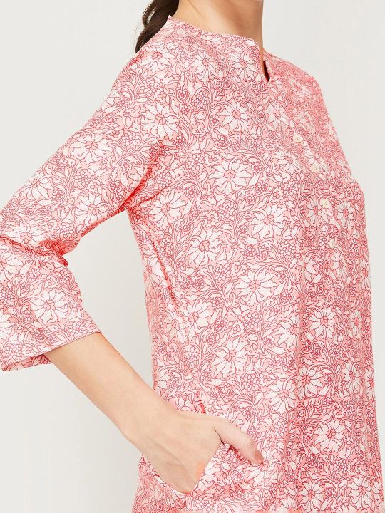 Women Floral Printed Regular Kurta (Melange by Lifestyle)