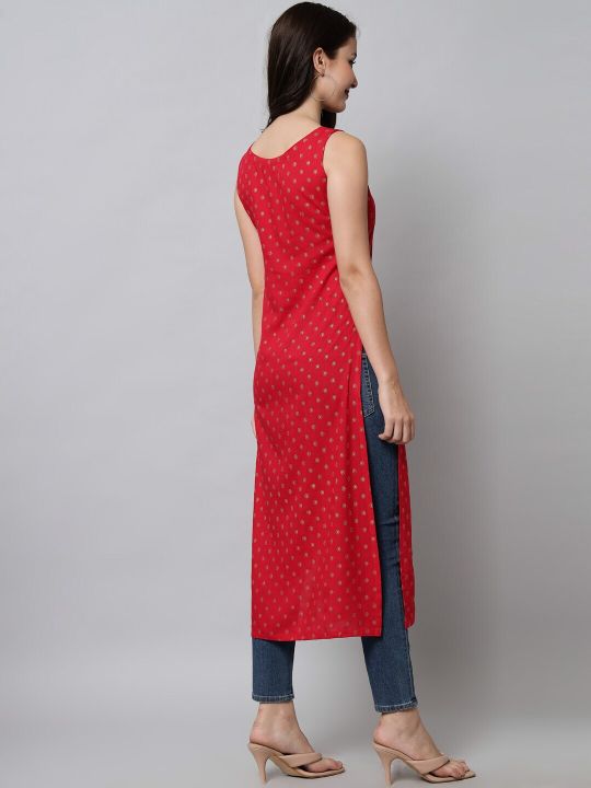 Women Pink Geometric Printed Kurta (Kalini)