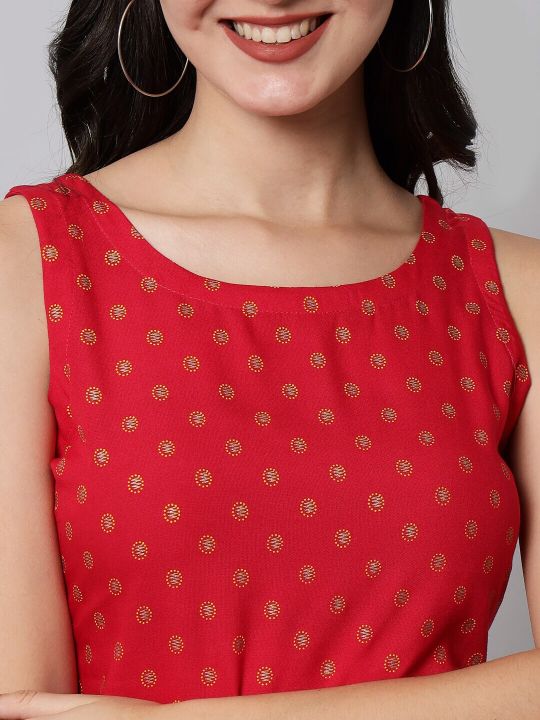 Women Pink Geometric Printed Kurta (Kalini)