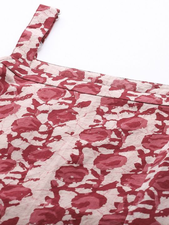 Women Pink & Magenta Printed Strappy Straight Kurta (anayna)