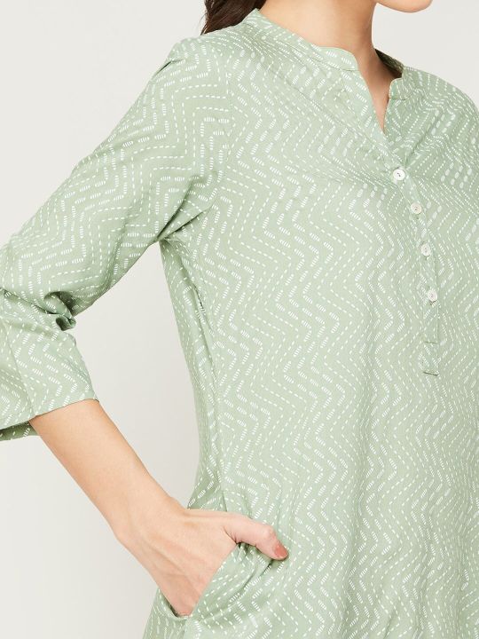 Women Striped Kurta (Melange by Lifestyle)