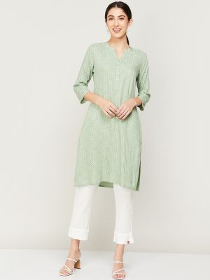 Women Striped Kurta (Melange by Lifestyle)