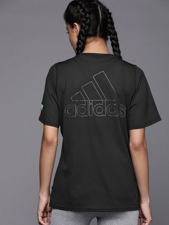 ADIDAS MARIMEKKO X Women Black Marimekko Running T-Shirt