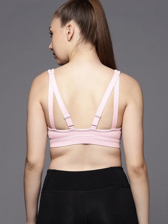 ADIDAS Pink Bra Training High-Support Solid Sports Bra