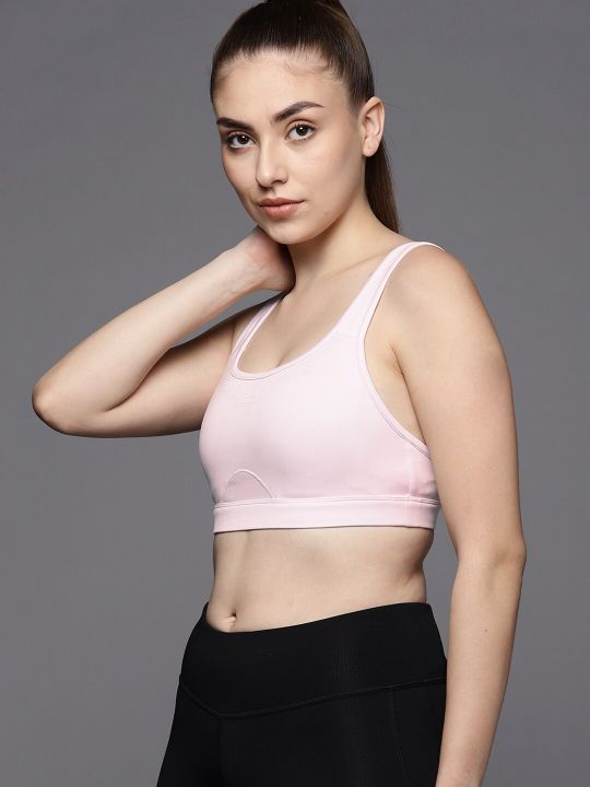 ADIDAS Pink Bra Training High-Support Solid Sports Bra