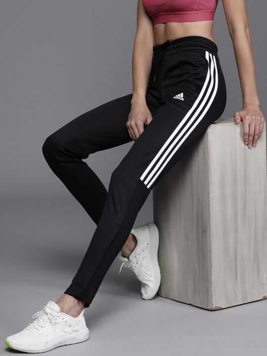 ADIDAS Women Black Solid Slim Fit SERENO PT Track Pants