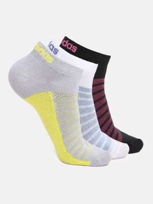 ADIDAS Women Grey & Pink Patterned Cotton Low Cut Socks