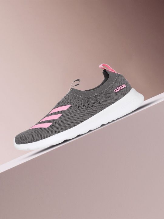 ADIDAS Women Grey & Pink Woven Design AzureWalk Shoes