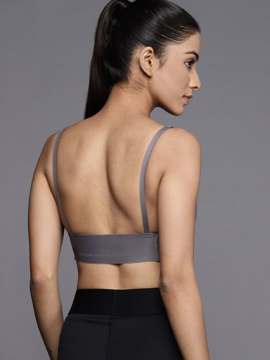 ADIDAS Women Grey STO LS BETTR Solid Lightly Padded Aeroready Training Bra