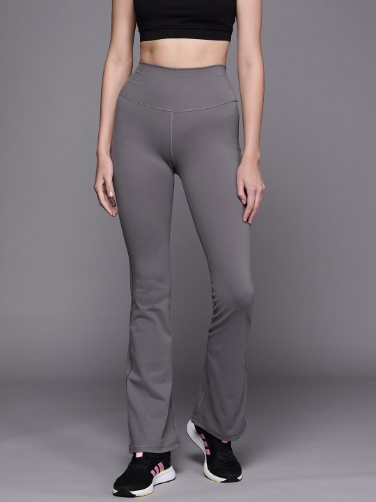 ADIDAS Women Solid Aeroready Yoga STUDIO FLARED Tights