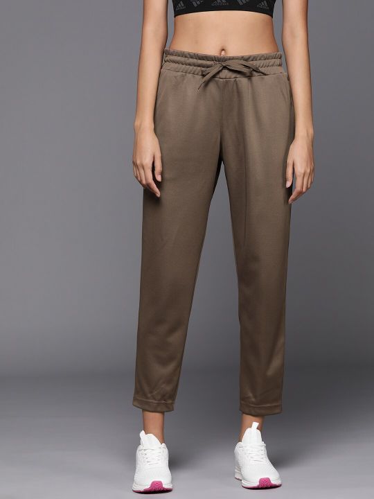 ADIDAS Women Solid Essential 2.0 Aeroready Training Cropped Track Pants