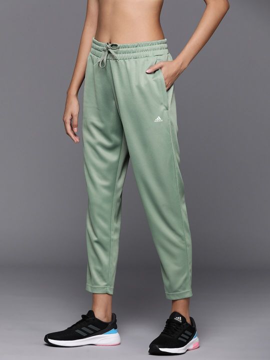 ADIDAS Women Solid Essential 2.0 Aeroready Training Cropped Track Pants