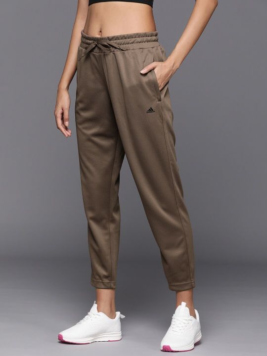 ADIDAS Women Solid Essential 2.0 Aeroready Training Cropped Track Pants