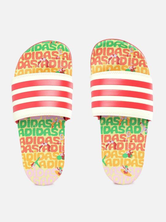 ADIDAS Women Striped Adilette Comfort Sliders