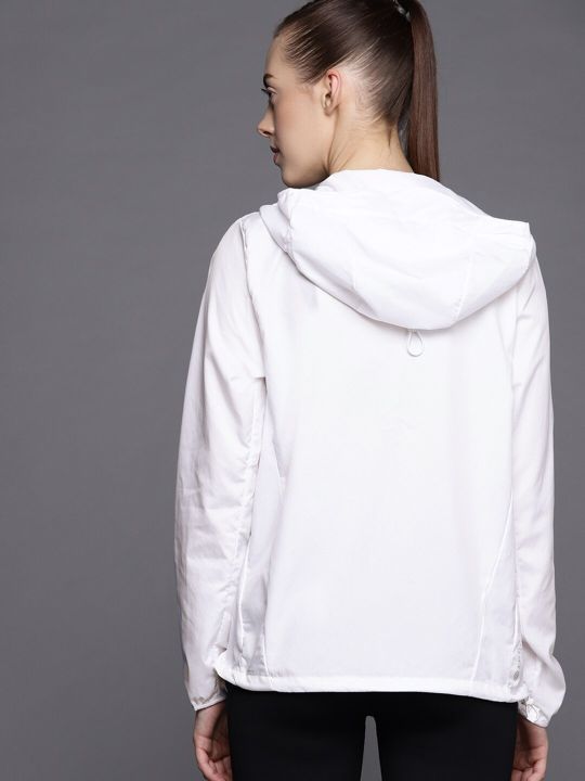 ADIDAS Women White OTR Windbreaker Sustainable Jacket