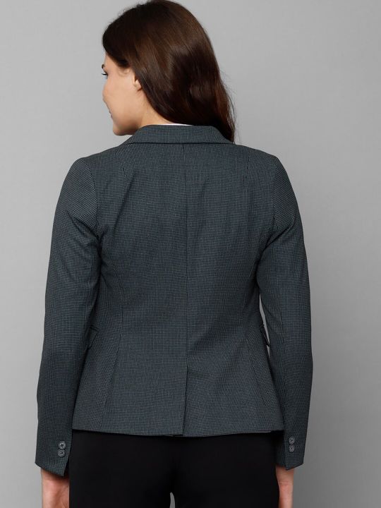 Allen Solly Woman Women Checked Single-Breasted Blazer