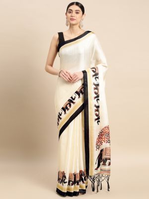 Anouk Ethnic Motifs Silk Blend Saree