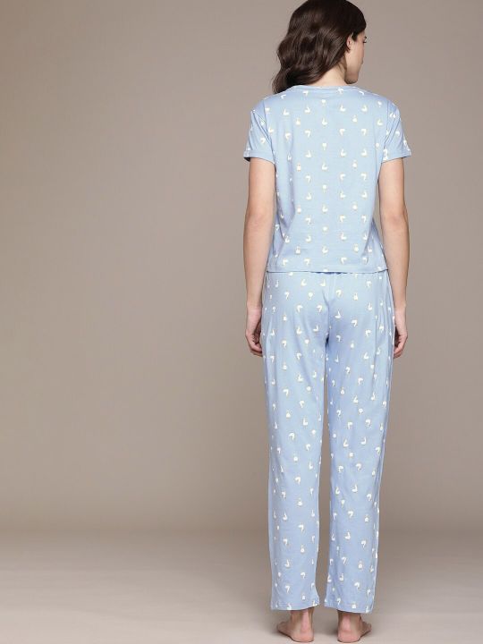 beebelle Conversational Printed Pure Cotton Night Suit