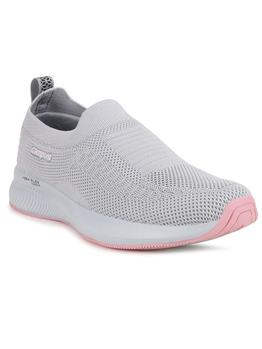 Campus Women Grey Mesh Walking Shoes