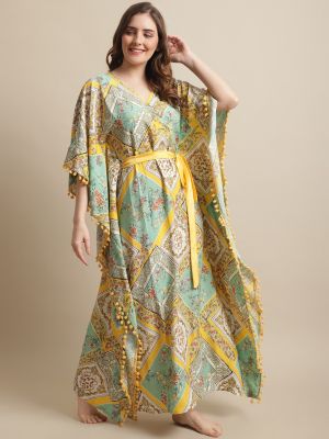 Claura Printed Maxi Nightdress