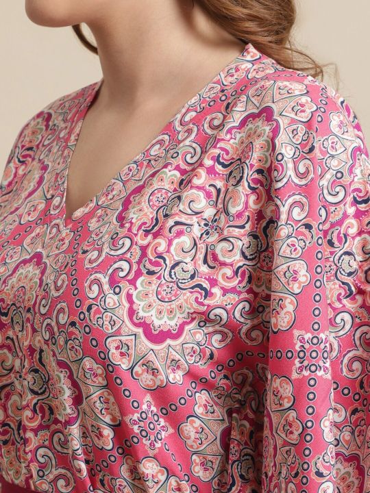 Claura Printed Maxi Nightdress