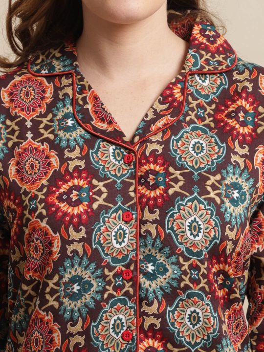 Claura Women Printed Night Suit