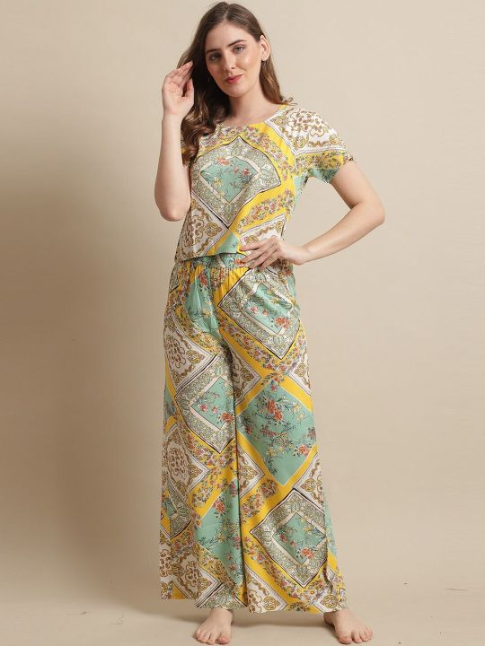 Claura Women Printed Night Suit