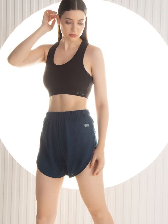 Comfort Fit Active Dolphin Shorts in Teal Blue